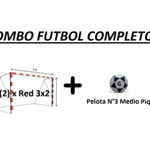 COMBO FUTBOL JUEGO REDES 3X2 + PELOTA NUMERO 3 BABY