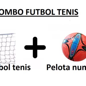 COMBO FUTBOL TENIS, RED 5X1 CON BANDA + PELOTA NUMERO 5